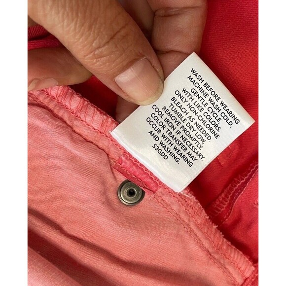 Eileen Fisher Jeans Women's Size 6 Salmon Organic Cotton 5-Pocket Pants - Picture 11 of 13